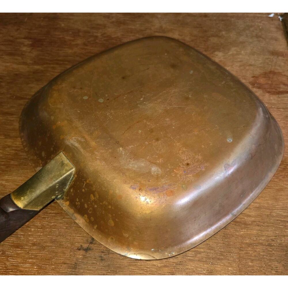 Bridgeport Copper Clad Square Fry Saute Stove Top Pan